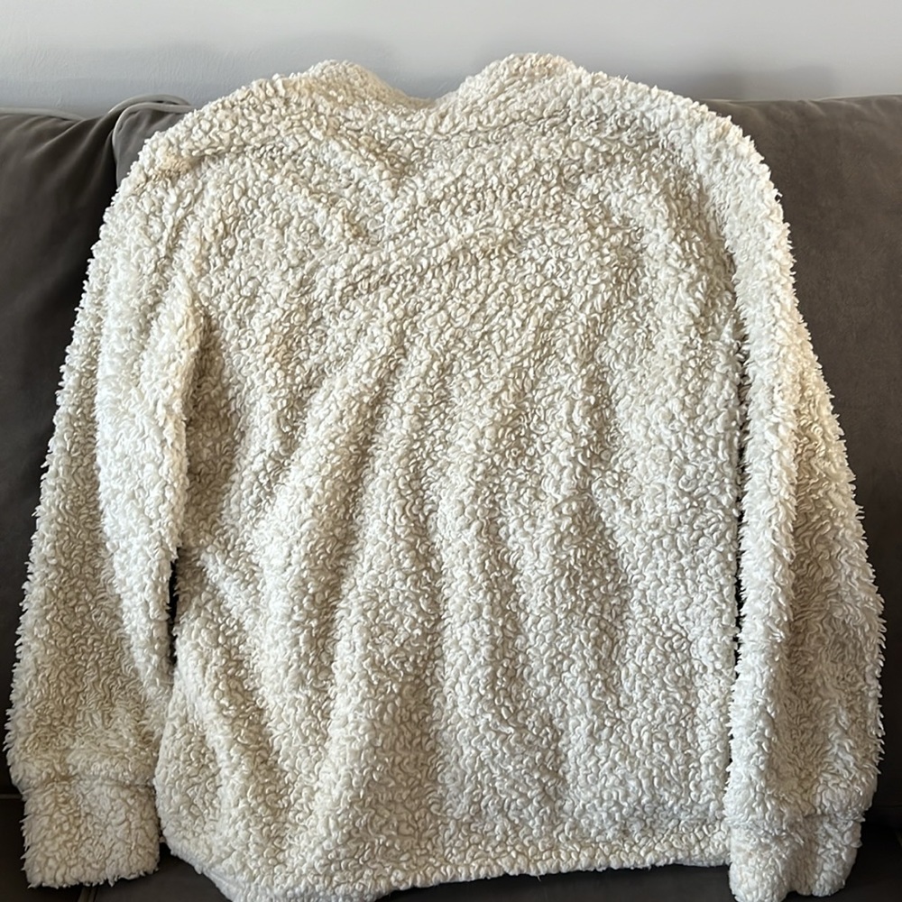 Weatherproof Med Shearling Like Pullover Half Zip… - image 7